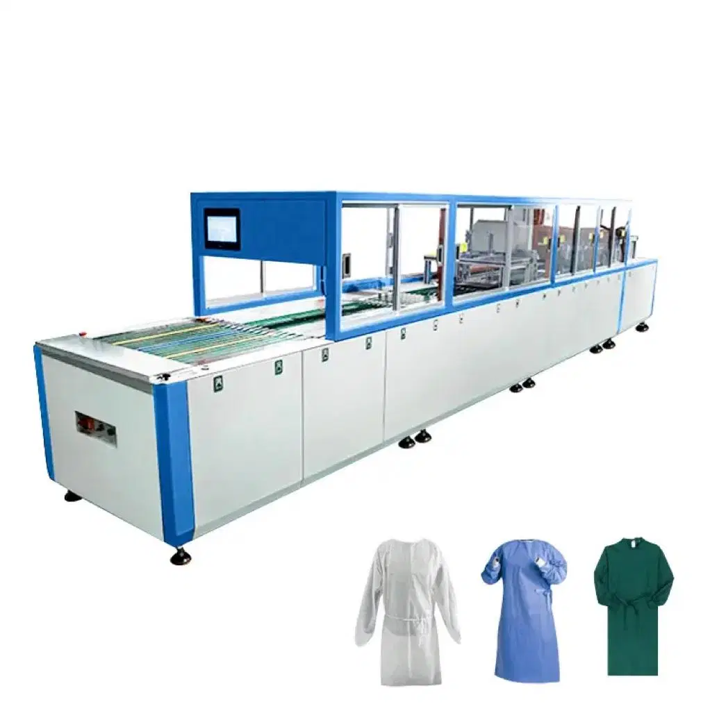 High Speed Full Automatic Disposable Surgical Gown Making Machine Non-Woven Disposable Bed Sheets Making Machine